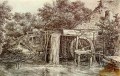 水車小屋の風景 マインデルト ホッベマ